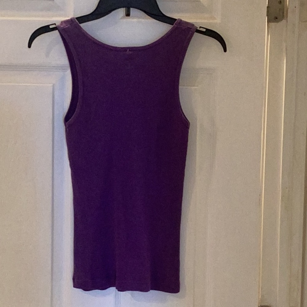 Purple Ribbed Tank - Picture 3 of 5
